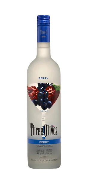 Three Olives Berry Vodka — Stock Photo, Image