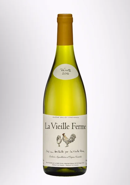 Franse wijn la vieille ferme récolte 2010 — Stockfoto