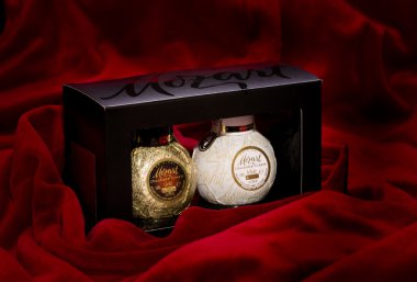 Miniature set of Mozart Chocolate Liqueur clipart