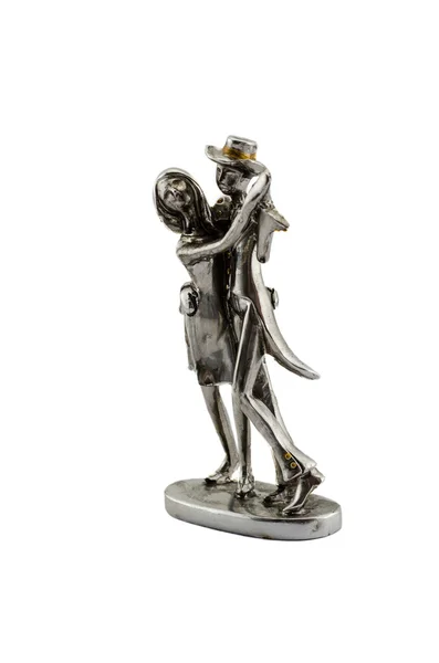 Tango danse couple métal figurine danseurs — Photo