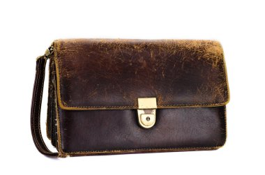 Mens bilek kahverengi çanta kullanılan