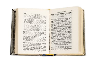 Opened Prayerbook in Hebrew clipart