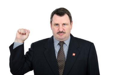jesti dayanışma komünist kasvetli adam gösterir