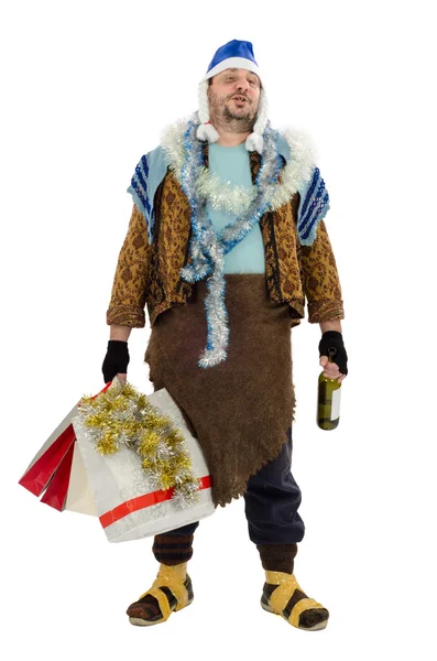 Homeless Snow Maiden in Xmas sale — Stock Photo, Image