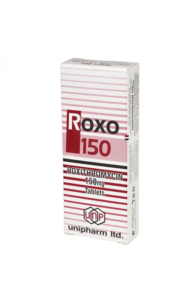 Roxo 150 roxithromycin 150mg tabletki — Zdjęcie stockowe