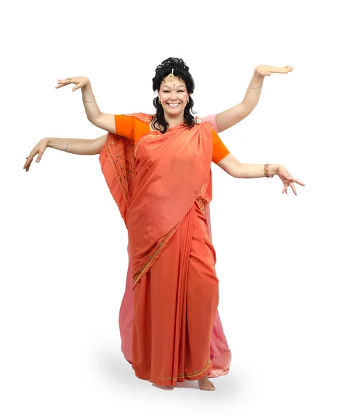 Woman dancing Shiva dance — Stock Photo, Image