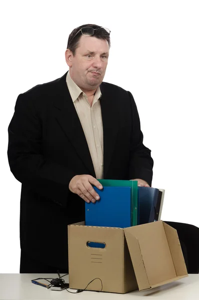 Mature man was fired for slowness — Stock Photo, Image