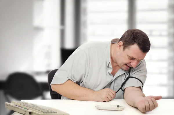 Intravenous injection at the lunchtime — Stock Photo, Image