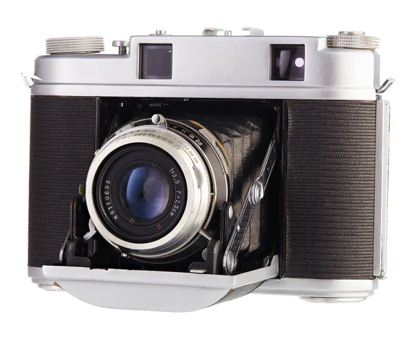 Old Vintage Soviet Film Rangefinder Camera Released Ussr White Background Royalty Free Stock Photos