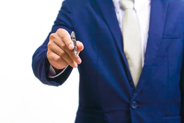 Hombre de negocios con bolígrafo —  Fotos de Stock