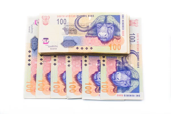 南非货币兰特上白色孤立 — 图库照片