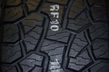 kamyon lastiği dokusuna yakın çekim