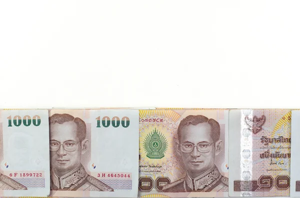 Thailändische Währung, thailändischer Baht Hintergrund. — Stockfoto