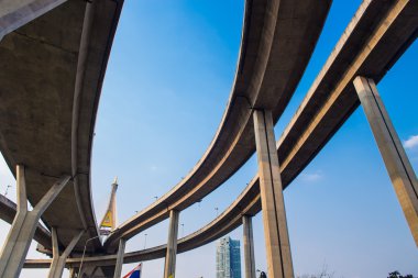 Beton otoyol gelmek Bhumibol köprü Tayland