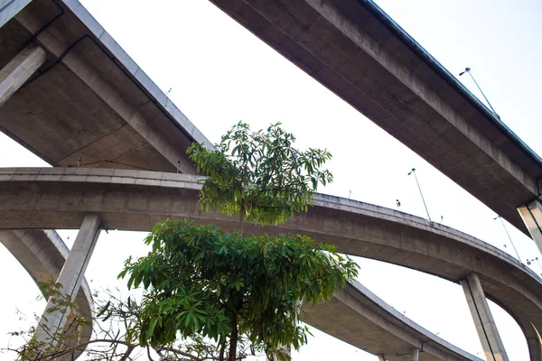 Ponte de Bhumibol, a Ponte de Anel Industrial ou Mega Ponte — Fotografia de Stock