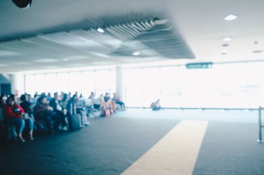 Bulanık insanlar havaalanı taşıma geçmişinde seyahat grubu