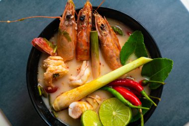 Spicy shrimp in milk curry Tom Yum Kung asian spicy food