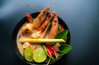 Spicy shrimp in milk curry Tom Yum Kung asian spicy food