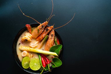 Spicy shrimp in milk curry Tom Yum Kung asian spicy food