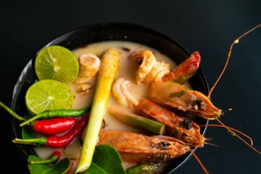 Spicy shrimp in milk curry Tom Yum Kung asian spicy food