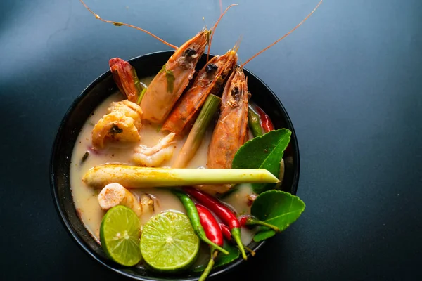 Spicy shrimp in milk curry Tom Yum Kung asian spicy food