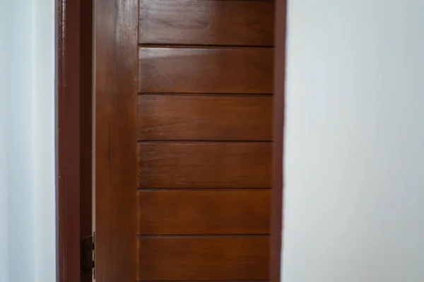 Luxury Brown Teak Wood Door Modern Home — Foto de Stock
