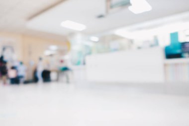 Özgeçmiş için lüks hastane ve klinik içinde soyut bulanık hastane koridoru