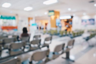 Özgeçmiş için lüks hastane ve klinik içinde soyut bulanık hastane koridoru