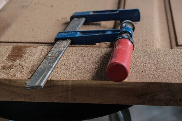 Teak Door Wood Working Tool Prepare Set New House Carpenter — Fotografia de Stock