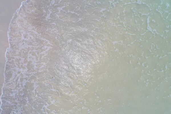 Čistá Mořská Voda Písečné Pláži Letecký Pohled — Stock fotografie