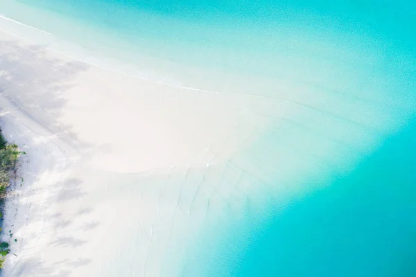 Vue Aérienne Drone Blanc Plage Sable Vague Concept Vacances Koh — Photo