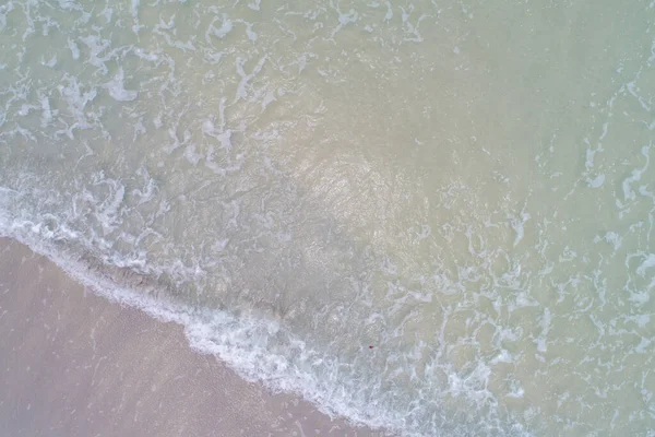 Mar Areia Praia Turquesa Água Verão Natureza Fundo Aéreo Vista — Fotografia de Stock