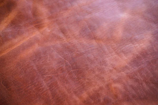 Luxury Vintage Red Brown Genuine Cow Vegetable Tanned Leather Abstract — Stock Fotó