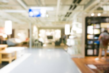 Mobilya marketi geçmişi, iş geçmişi olan bulanık bir süpermarket.