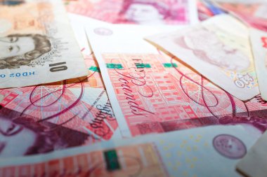 GBP para faturası finans geçmişi, iş konseptini kapat