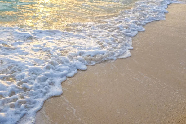 Zee Golf Wit Zand Strand Zomer Vakantie Achtergrond — Stockfoto