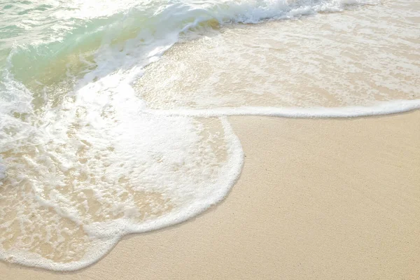 Sea Wave White Sand Beach Summer Vacation Background — Stock Photo, Image