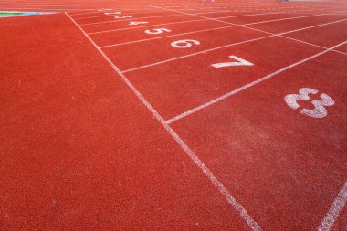 Koşu pistinin arka plan atletizm konsepti sayısı