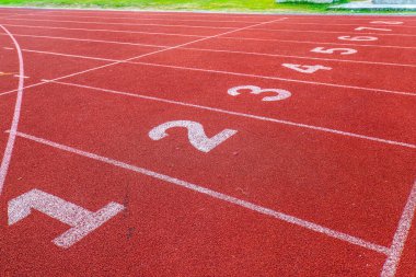 Koşu pistinin arka plan atletizm konsepti sayısı