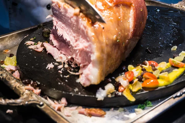 Braised Pork Hock Leg Gourmet Vegeatable Restaurant Food — Photo