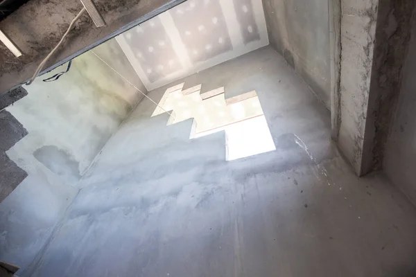 Внутреннее Здание Цементной Лестницы Современной Строительной Площадки — стоковое фото