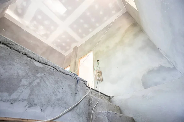 Cement Ladder Interior Building Modern House Construction Site — Stock fotografie