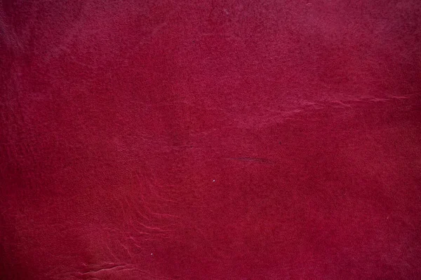 Abstract Red Vegetable Tanned Genuine Leather Background Blank Texture — Stockfoto