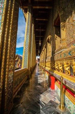 Temple of the Emerald Buddha Wat Phra Kaew Grand palace  at Bangkok, Thailand
