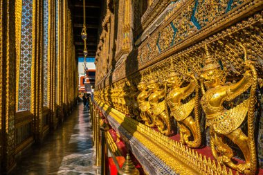 Temple of the Emerald Buddha Wat Phra Kaew Grand palace  at Bangkok, Thailand