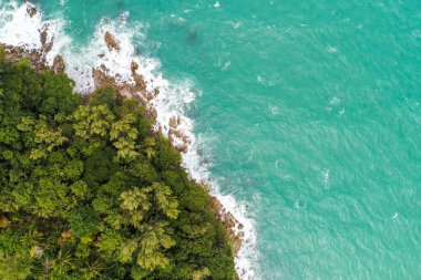 Hava sahili deniz adası turkuaz su yaz tatili arka planı