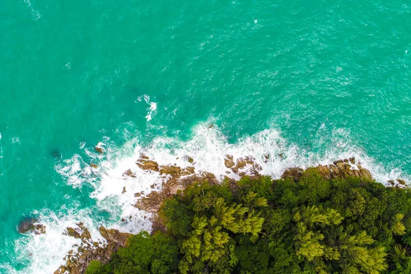 Costa Aérea Mar Isla Playa Agua Turquesa Verano Vacaciones Fondo —  Fotos de Stock