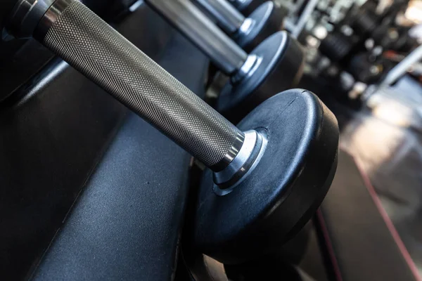 Dumbbell Row Shelf Sport Gym Fitness Equipment — Foto Stock