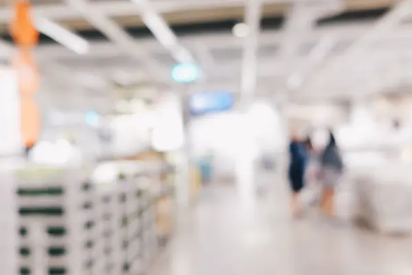 Abstrato Desfocado Pessoas Armazém Loja Supermercado Fundo Negócios — Fotografia de Stock