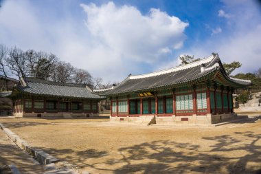 Kore 'deki Gyeongbokgung Sarayı' nın mimarisi.